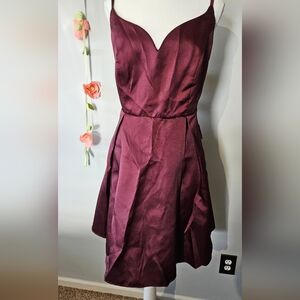 NWT B Darlin Satin Mini Skater Dress Plus Size 16W
